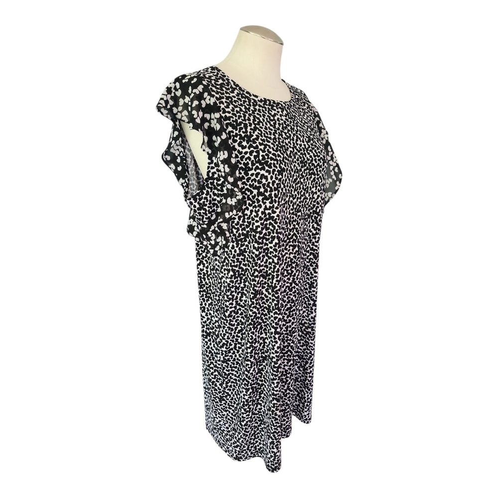 Michael Kors Black White Sheath Dress Sleeveless Work Office L - Picture 3 of 11